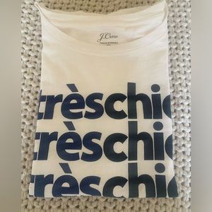 J Crew graphic tee Tres Chic XL
